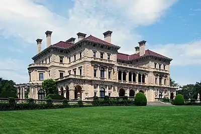 Rear façade of The Breakers facing the sea