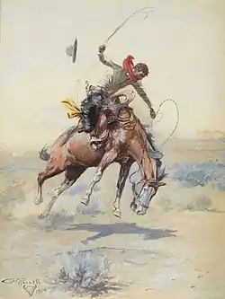 The Bucker by Charles M. Russell, 1904, Watercolor, pencil & gouache on paper