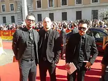 The Ceasars on the red carpet of the David di Donatello Award Ceremony held in Rome on 5 May 2012