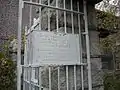 A warning against grave robbing and disrespect, on the inner gate to the Hildreth family cemetery, it reads "Those who harm or rob a grave, from God's just wrath no one can save, bad luck comes to those who thread, with careless steps above the dead."