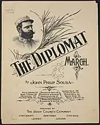 Music sheet of march "The Diplomat"