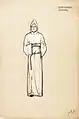 Costume design for the English Doctor, from Shakespeare's Macbeth.