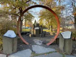 The Gathering Place monument to Spokane Garry in Chief Garry Park