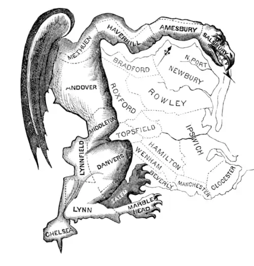 cartoon demonstrating gerrymandering.