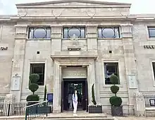 Front elevation, including pilasters and main entrance with architrave