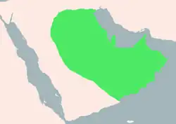 Realm of the Jabrids during Ajwad bin Zamil's reign