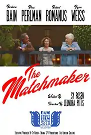 Film poster; from left to right, and elderly man, a short and curly-haired elderly woman, and a taller gray-haired elderly woman are leaning on a railing of what appears to be an apartment building. The three are laughing and talking.