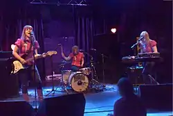 The Micragirls in September 2008 performing at Tavastia Club in Helsinki