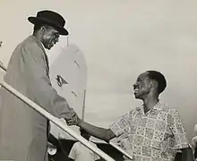 Malawi's Prime Minister Hastings Kamuzu Banda arrival to Tanganyika