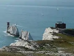 The Needles stacks and lighthouse,Isle of Wight, EnglandWhen Chitty first flies