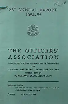 The Officer's Association Annual Report 1954-55