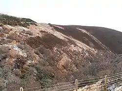 The Ord, seen from the west, from the A9 road on the other side of Ord Burn