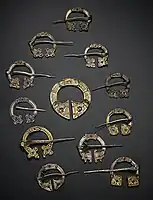 Brooches from St Ninian's Isle Treasure, Pictish horde, mid-8th century