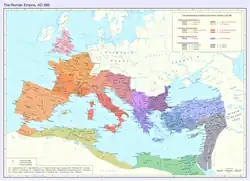 Image 47The administrative divisions of the Roman Empire in 395 AD (from Roman Empire)