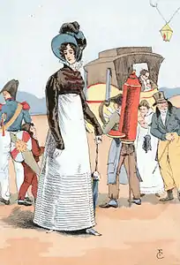 A Parisienne meets the Saint-Cloud coach (1817)