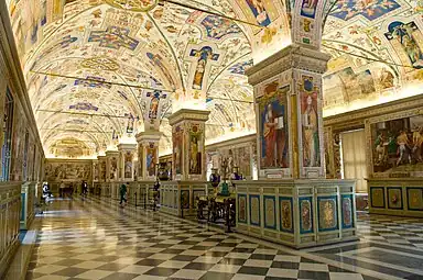 Renaissance - Ceilings decorated with arabesques in the Vatican Library, Vatican City, by Domenico Fontana, 1587-1588