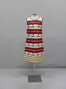 The Souper Dress, 1967, screen-printed paper dress based on Warhol's Campbell's Soup Cans