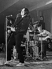 Taste performing in 1970 in Germany. Left to right: Richard McCracken, Rory Gallagher, John Wilson