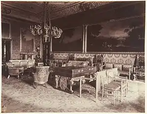 The Zuccarelli Room in 1880, looking South West. Windsor Castle, Windsor.