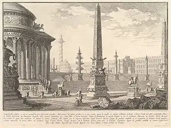 The ancient Capitol ascended by approximately one hundred steps . . .; by Giovanni Battista Piranesi; c.1750; etching; size of the entire sheet: 33.5 × 49.4 cm; Metropolitan Museum of Art, New York City