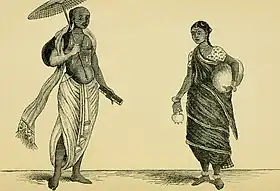 primitive depiction of a man and a woman from the south of India