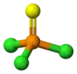 Ball-and-stick model of thiophosphoryl chloride