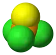 Space-filling model of thiophosphoryl chloride