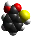 Space-filling model of thiosalicylic acid