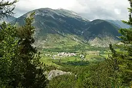 A general view of the village of Thorame-Basse