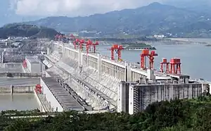 Three Gorges Dam in Hubei, the world's largest hydroelectric project