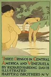 Book cover: Three Gringos by Richard Harding Davis, 1896