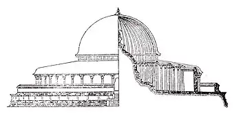 A sketch of the Thuparama vatadage, showing what the original structure may have looked like.