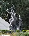 Right group of statues outside the memorial