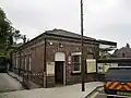 The station booking office, from the street.