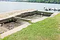 View of downstream gate pocket where the canal joins the Potomac River