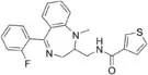 Chemical structure of Tifluadom.