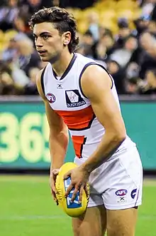 Tim Taranto playing for the Giants in 2017