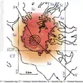 Schematic map of Tin Bider impact structure