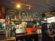 Photograph of the interior of a restaurant