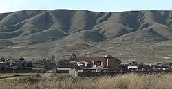 The village of Tiwanaku as seen from south