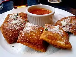 Toasted ravioli is an appetizer created and popularized in St. Louis, Missouri.