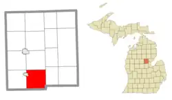 Location within Gladwin County