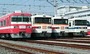 Tobu types (from left to right) 1800, 350 and 300, 1800