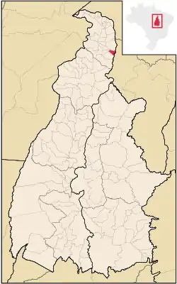 Location in Tocantins  state