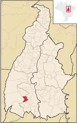 Location in Tocantins  state