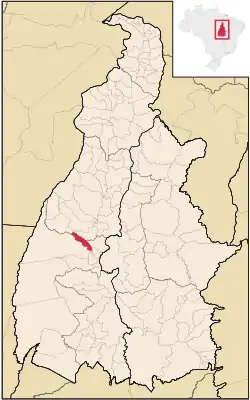 Location in Tocantins  state