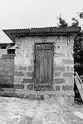 Toilet facility made of cement blocks