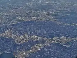 Aerial photo of Chūō-ku