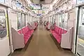 Interior of a Tokyo Metro 05N series (12th batch)