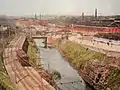 View of the red brick Koishikawa Arsenal from the direction of Suidobashi